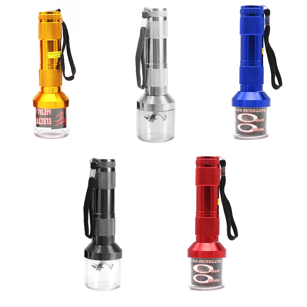

Electric Torch Shape Grinder Crusher Crank Leaf Tobacco Smoke Spice Herb Muller Machine Herb Aluminum Metal Grinder