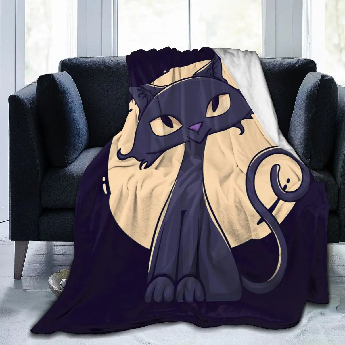 

The Cat Super Soft Sofa Blanket Sublimation Cartoon Cartoon Bedding Flannel Played Blanket Bedroom Decor for Children and Adults