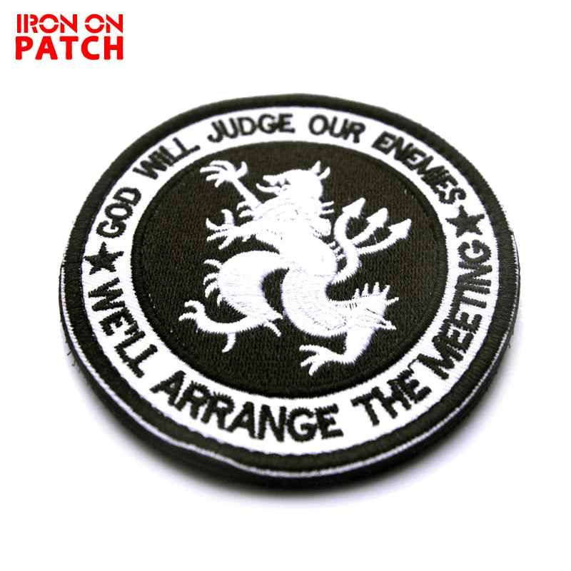 Военные тактические блестящие нашивки с вышивкой гордость значок Бога будет