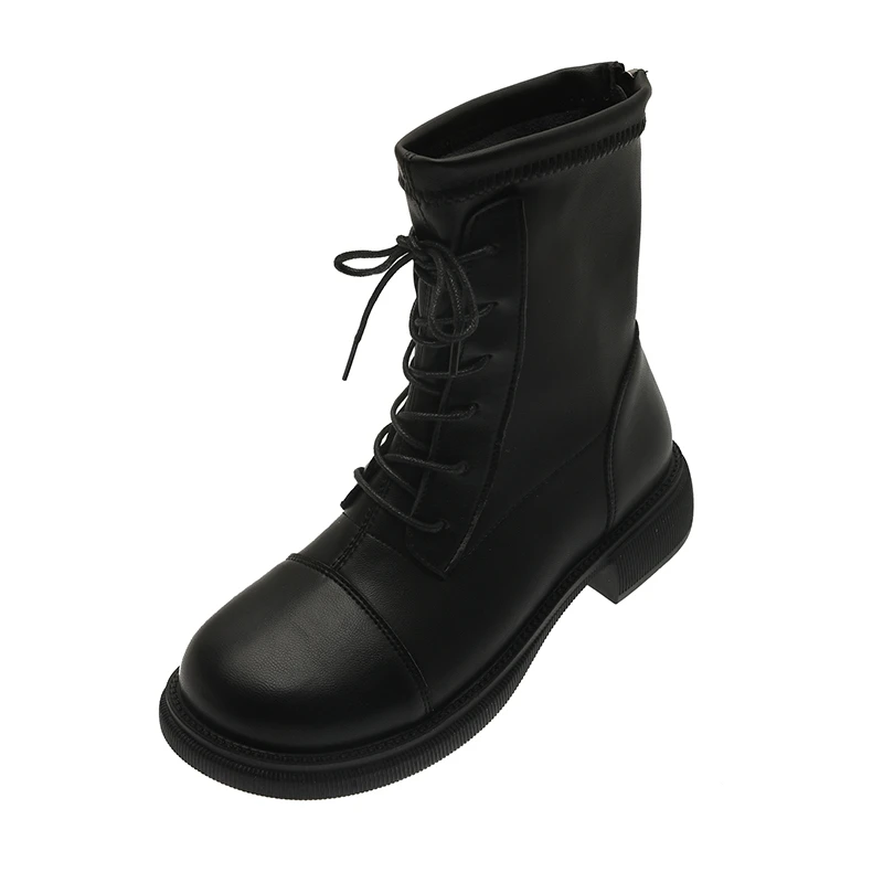 

Женские ботинки на плоской подошве с круглым носком, Осенняя обувь, Роскошные Дизайнерские ботильоны на шнуровке, женские модные ботильоны ...