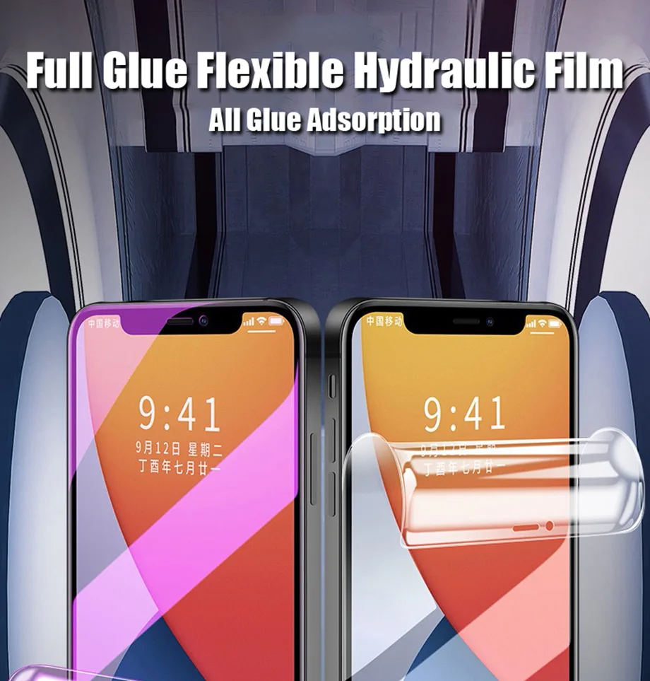 4PCS Full Cover Hydrogel Film On The For iPhone 13 12 11 Pro Max For iPhone X XS XR XS MAX 6 7 8 Plus 11 12 13 Screen Protector