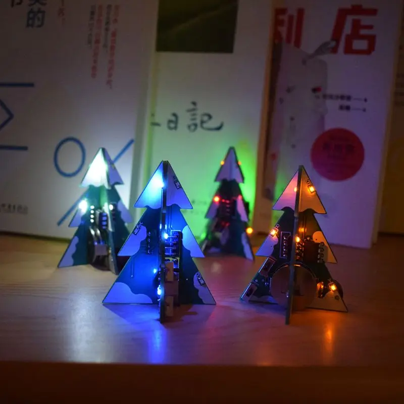 3D Mini PCB Stereo Christmas Tree DIY Music Kit Circuit Electronic Decor | Дом и сад