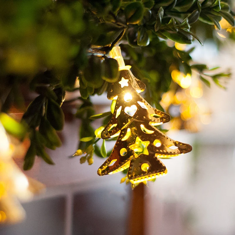 2M/3M/4M Christmas Tree Iron LED Light String Lights Outdoor Indoor Fairy Decoration For Home Bedroom | Лампы и освещение