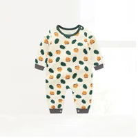 zwy1275 autumn cotton unisex baby clothes warm newborn rompers cartoon print long sleeve infant pajamas overalls