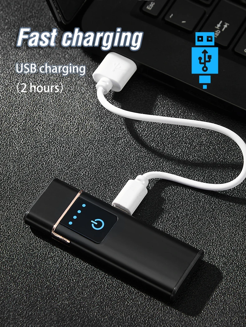Двусторонняя зажигание USB электрическая зажигалка для сигарет ветрозащитные Плазменные дуговые зажигалки Вольфрамовая нагревательная катушка Зажигалка гаджеты для мужчин