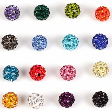

Free Shipping 10mm 450pcs/lot Mix Beads multi color CZ Disco Ball Beads crystal Crystal CW New Wholesale