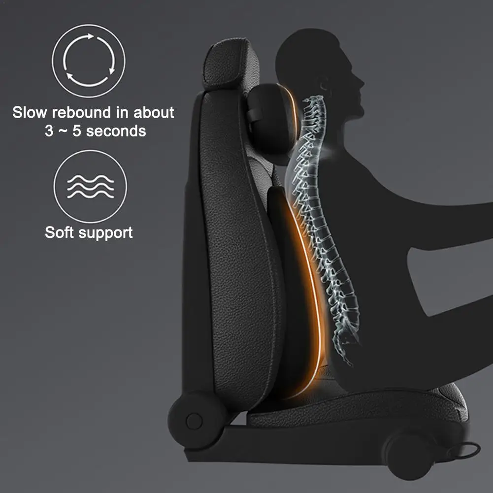 Автомобильная подушка для поддержки поясницы и шеи 3D из пены с эффектом памяти