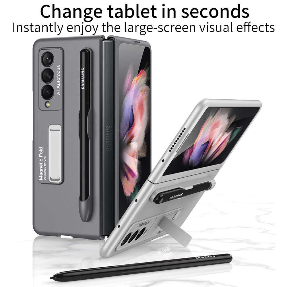 

Samsung Galaxy Z Fold 3 5G W22 Cover Ultra-Thin 360° All-Inclusive Protection Magnetic Case For GALAXY Z FOLD 56G With Pen Slot