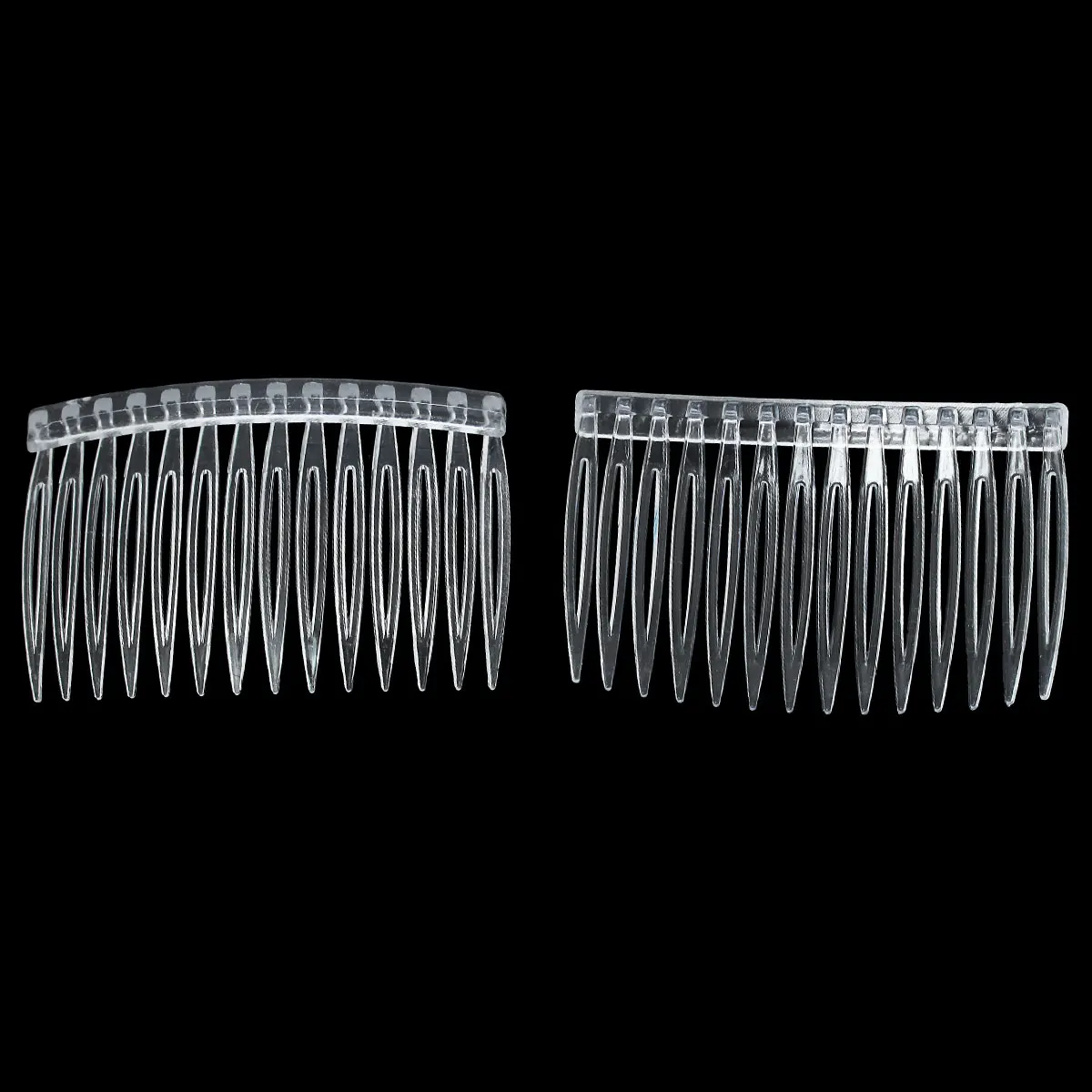 

20 PCs Acrylic Hair Clips Comb Shape Transparent 71mm(2 6/8")x 46mm(1 6/8")
