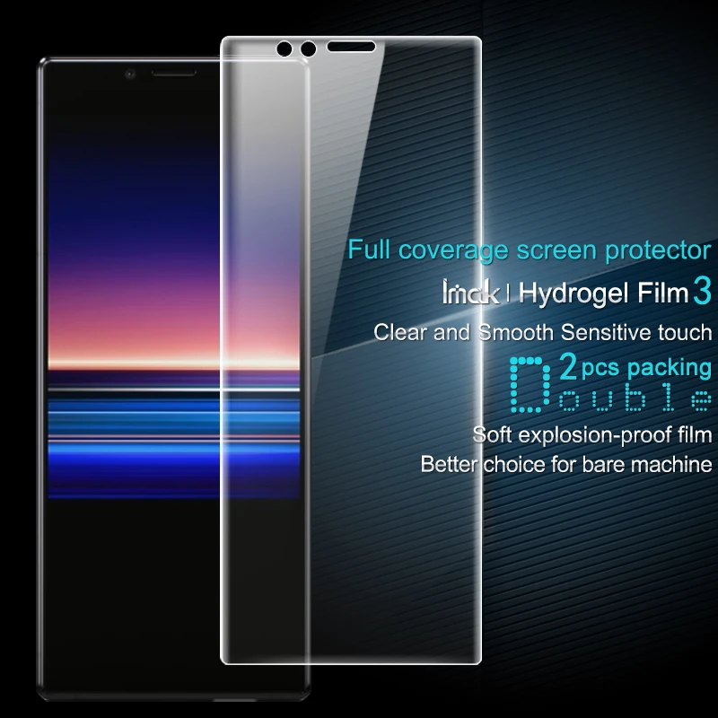 Imak 2 шт. прозрачная Гидрогелевая пленка для Sony Xperia 1 3D полное покрытие Защита