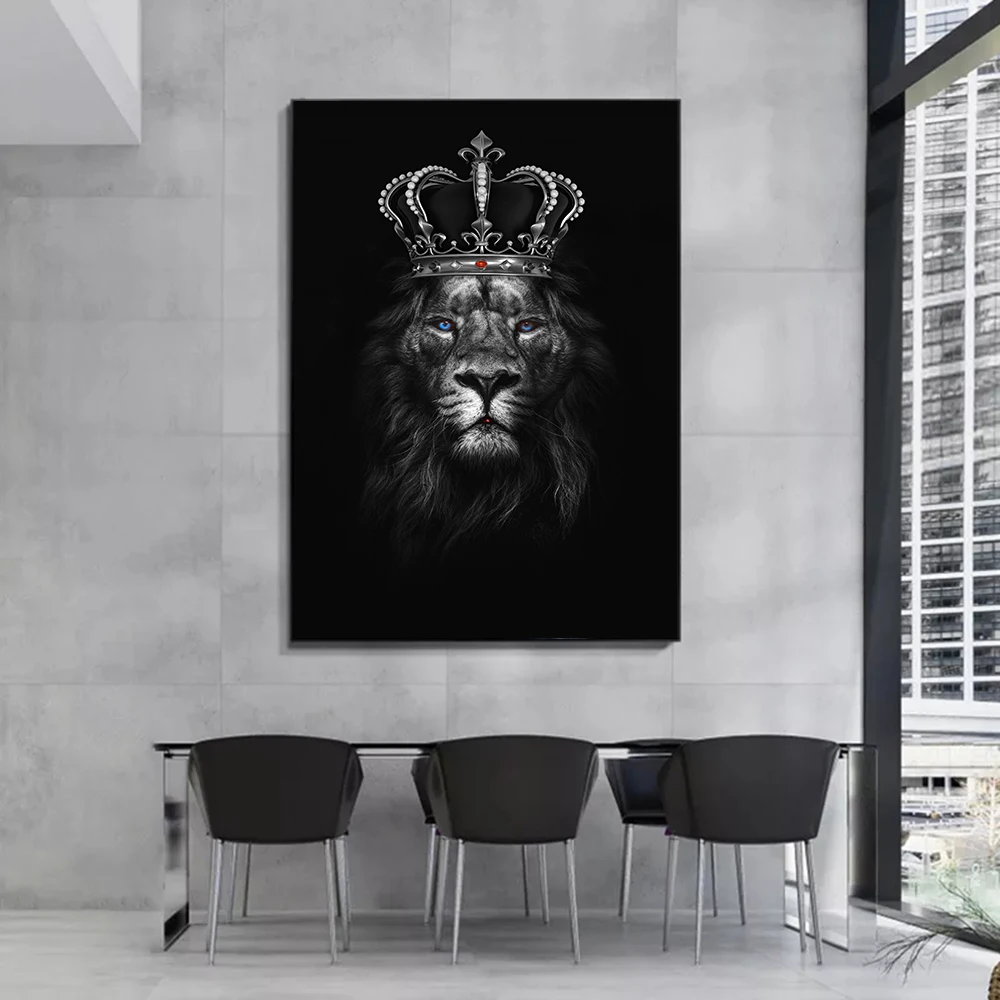 Картина на холсте с изображением Льва обезьяны тигра|Рисование и каллиграфия| |