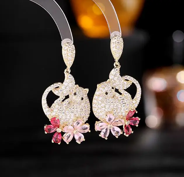 

Серьги из серебра s925 пробы с цирконом, японский и корейский темперамент, милые женские серьги в форме полумесяца