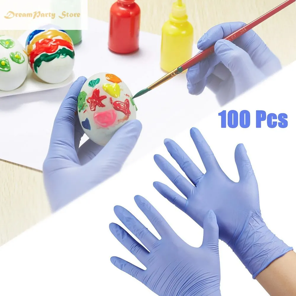 

100 PCS Nitrile Gloves Disposable Kids Gloves for 4-12 Years Latex Free Protective Children XS /S for scientific research