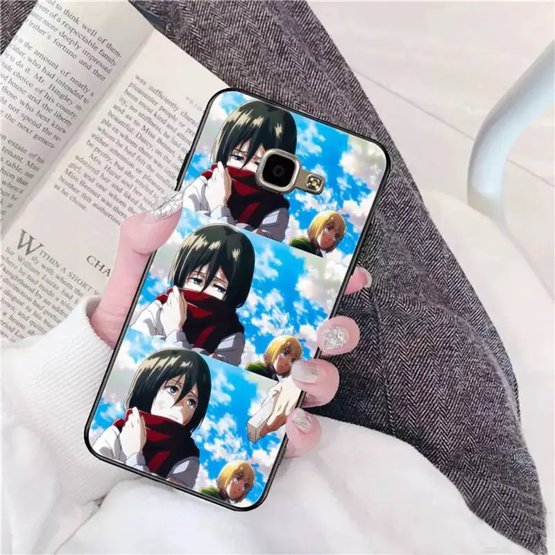 

Attack on Titan Mikasa Ackerman black Phone Case Hull For Samsung Galaxy A50 A30 A71 A40 A60 A50s A30s Note 8 9 S10 Plus S10 S20