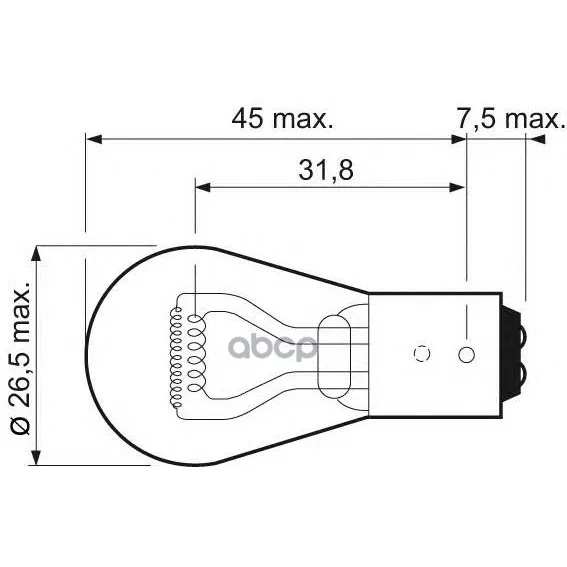 Лампа P21/5w Essential 12v 21/5w Bay15d (Ком-Кт Из 2шт. Цена За Ком-Кт) Valeo арт. 032107 | Автомобили и