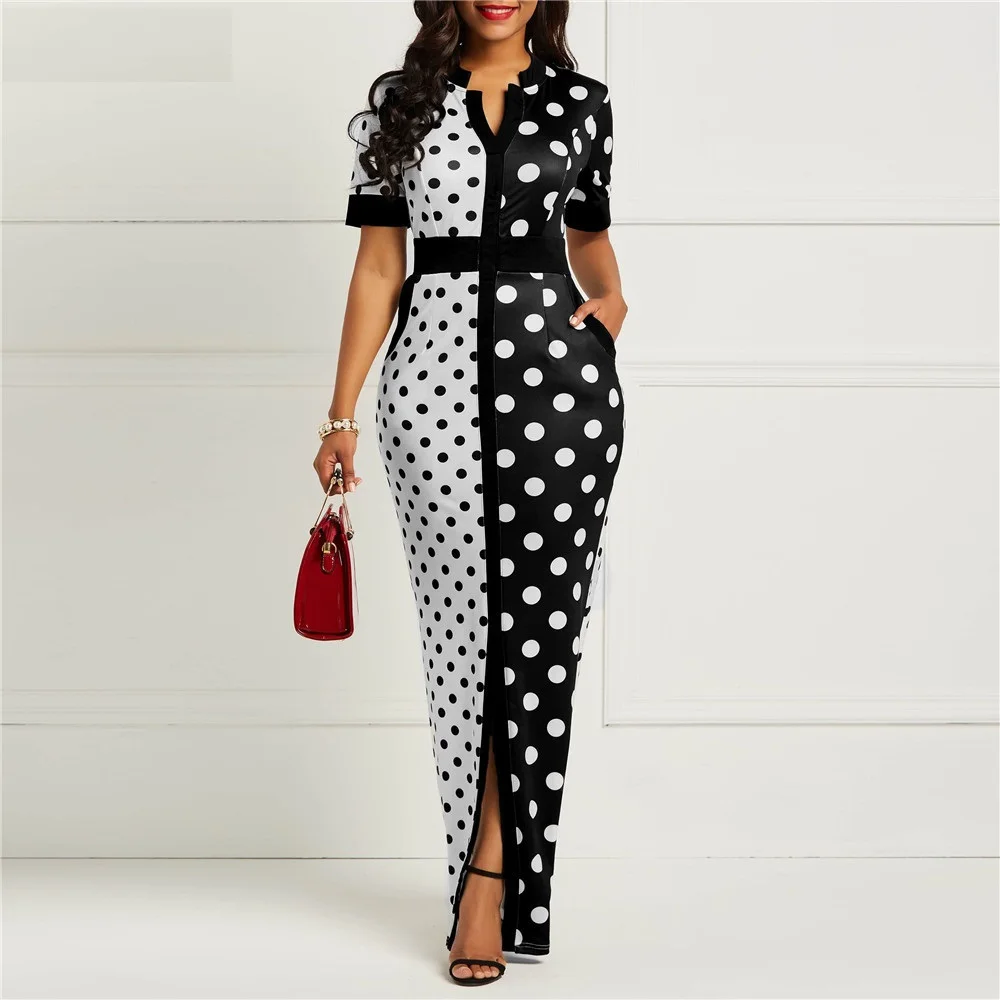 Платье женское Африканское в горошек с принтом | Женская одежда