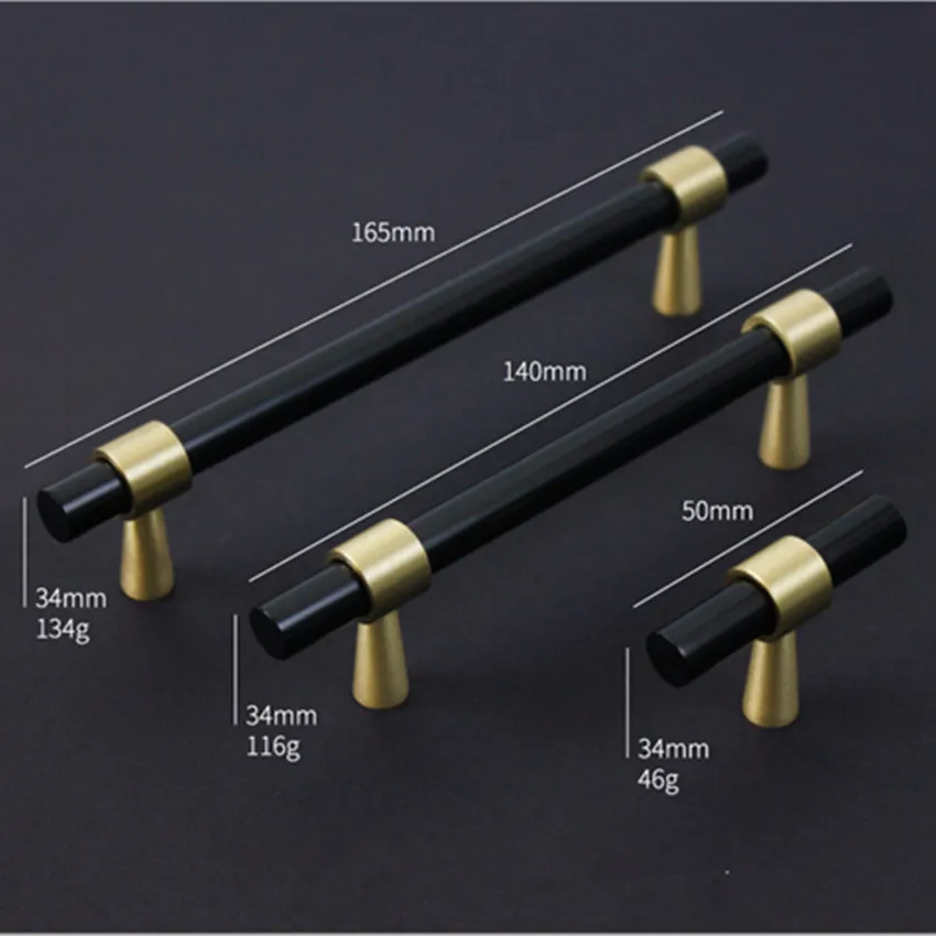 96 128 мм Современные Простые Модные ручки для мебели из твердой желтой латуни