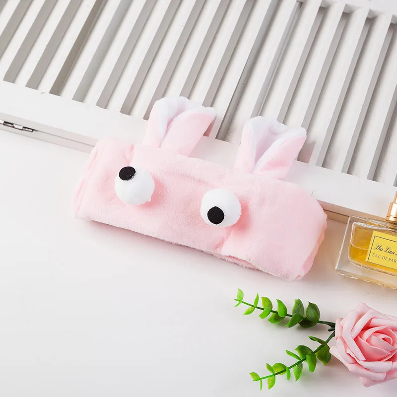 Модная женская зимняя повязка для волос с заячьими ушками и большими глазами