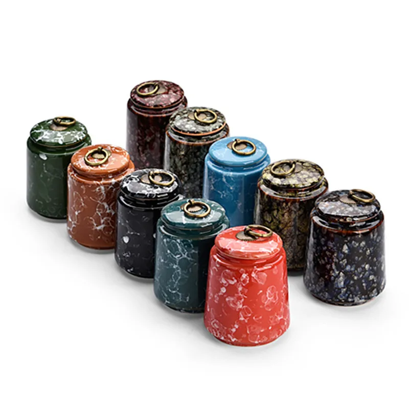 Красочные высококачественные банки для чая ретро керамические конфет