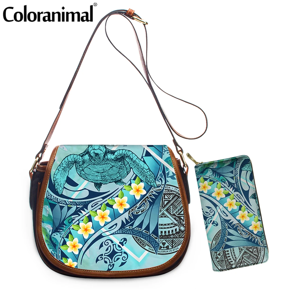 Coloranimal Самоанская полинезийская Плюмерия и морская черепаха печатных