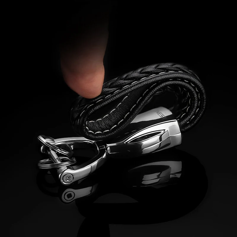 Кожаный брелок для автомобильных ключей держатель ID значков умный автомобильный