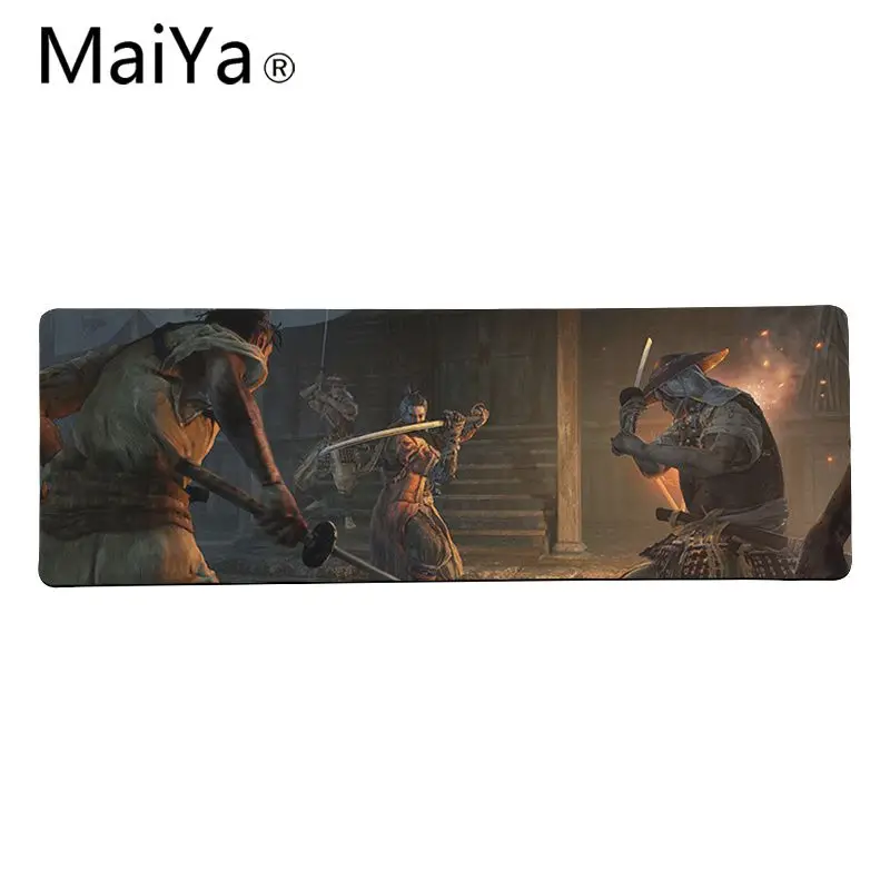 Lock Edge 40X90cm Maiya высокое качество SEKIRO Shadows Die Twice игровой большой коврик для мыши ПК компьютерный коврик большой коврик для мыши клавиатуры коврик - Цвет: Lock Edge 40X90cm