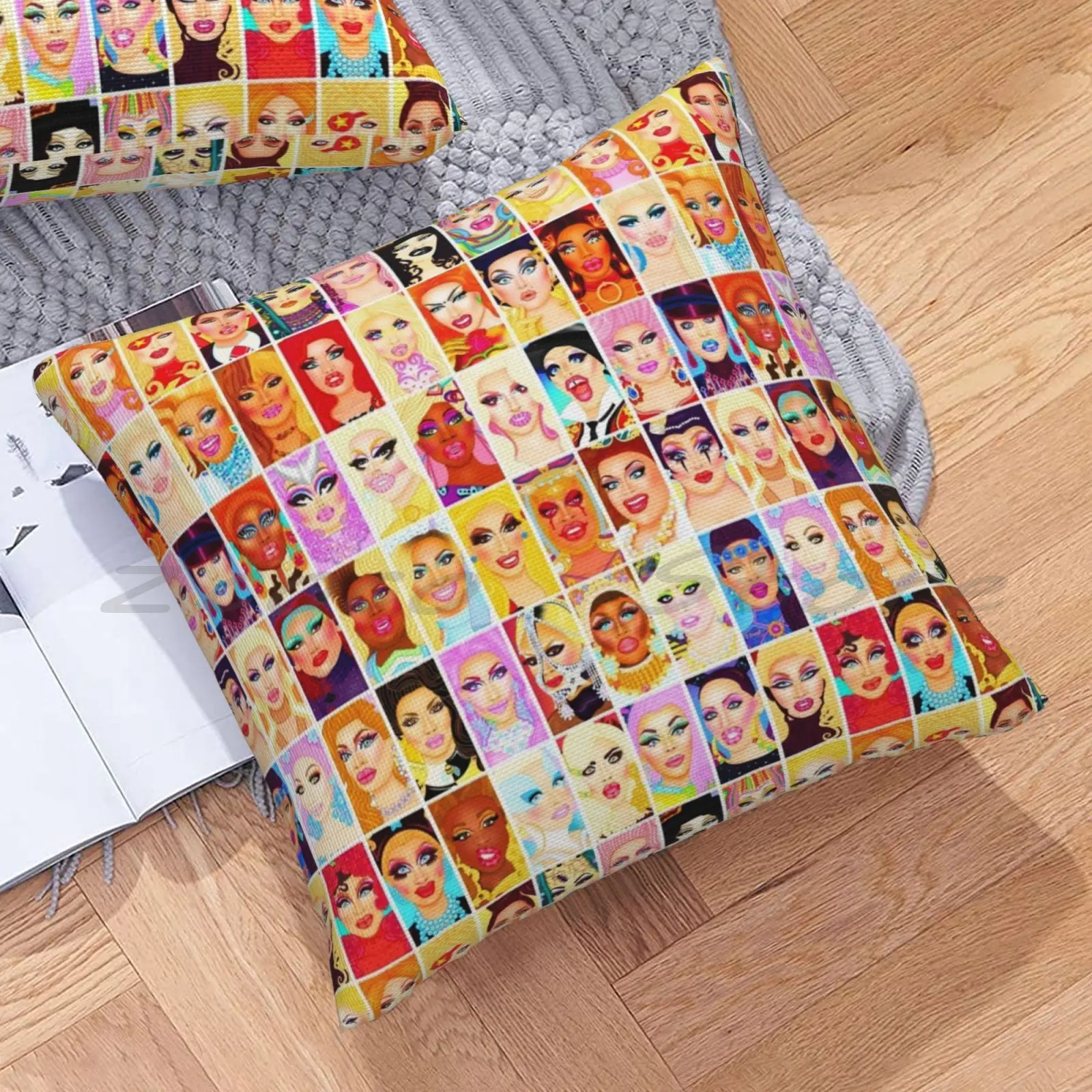 Наволочка Drag Queen королевская с надписью хлопковая льняная плюшевая наволочка