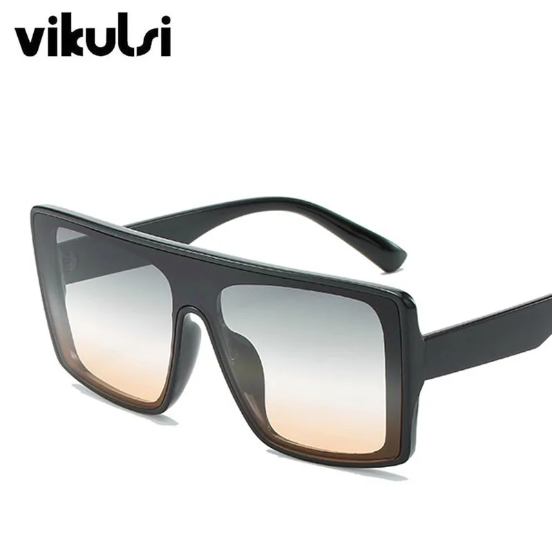 Винтажные Квадратные Солнцезащитные очки больших размеров женские мужские