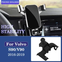 car mobile phone holder for volvo s90 v90 2016 2017 2018 2019 mounts stand gps gravity navigation bracket car accessories