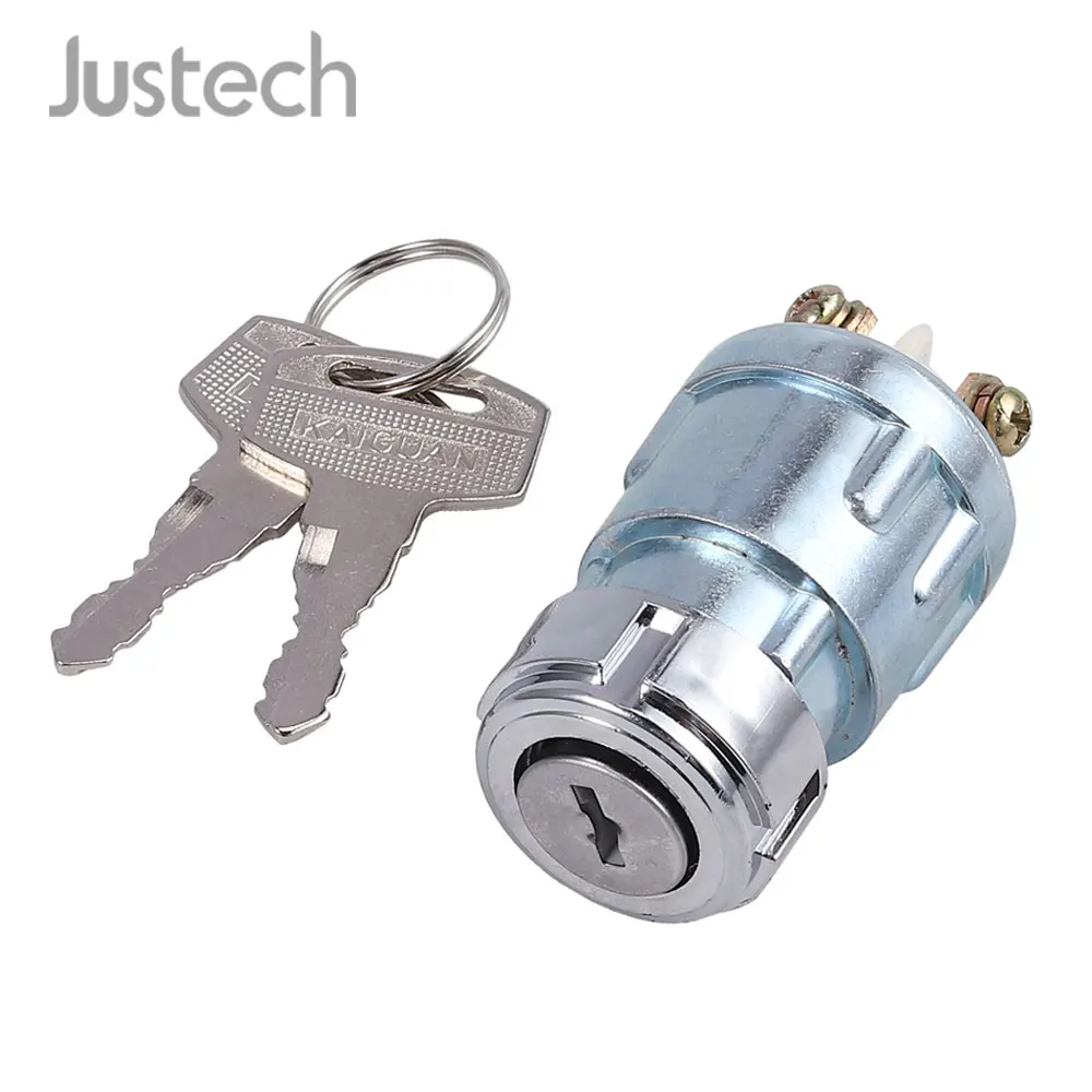 Универсальный Цилиндрический Замок зажигания Justech 12 В 10 А 2 ключа 3 положения для