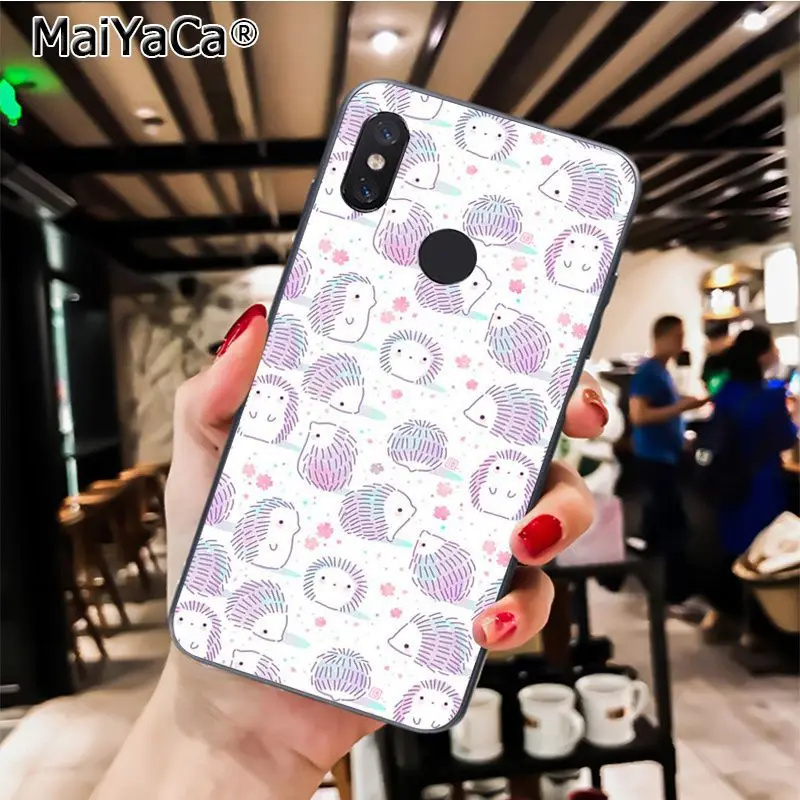 MaiYaCa Animal cute cartoon hedgehog painting Phone Case for Xiaomi Redmi8 4X 6A Redmi Go Redmi5 5Plus Note7 8ProA1 A2Lite