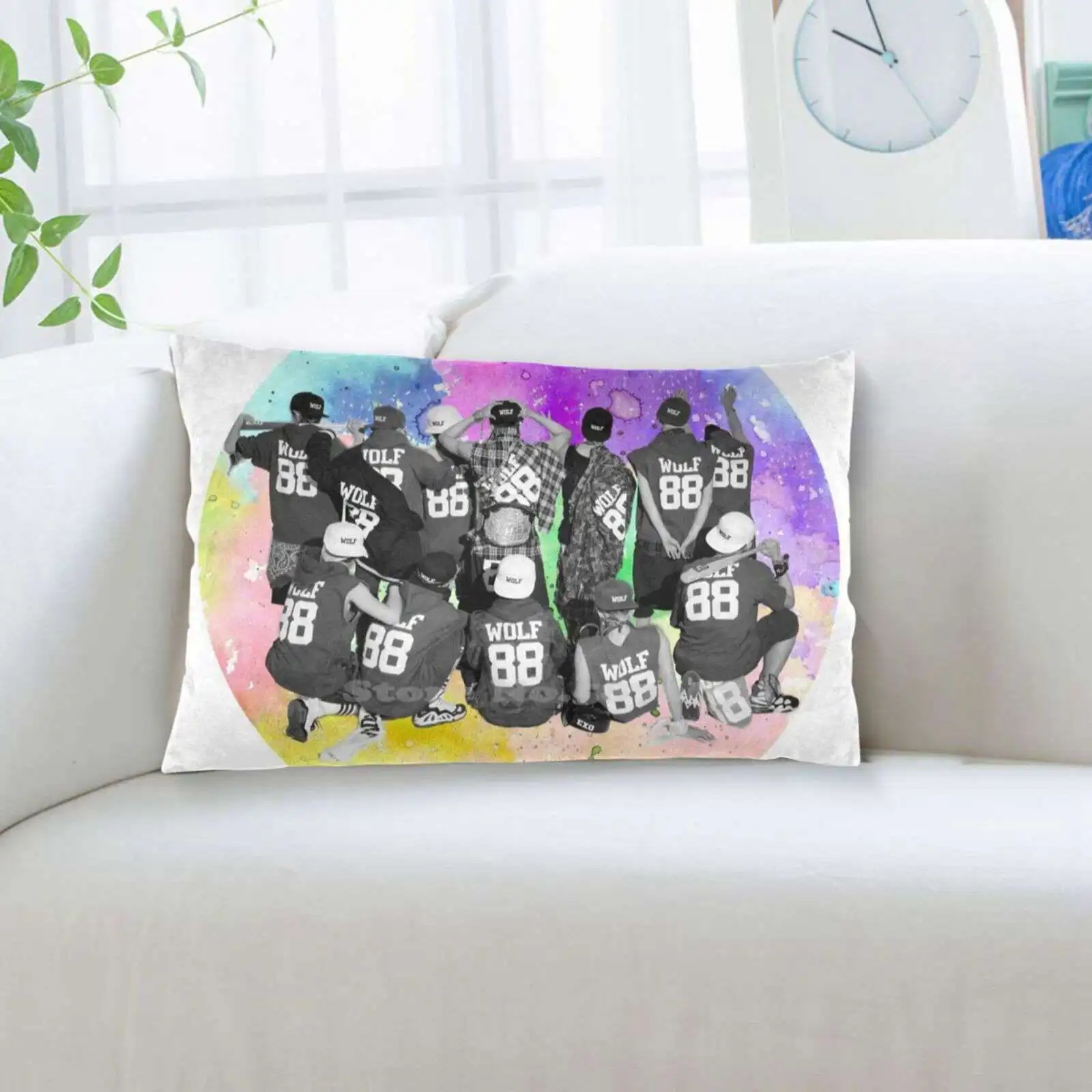 Наволочка для подушки Exo Wolf с принтом наволочка Kpop Xiumin Suho Sehun Chanyeol Chen Kai Lay Baekhyun Luhan Do