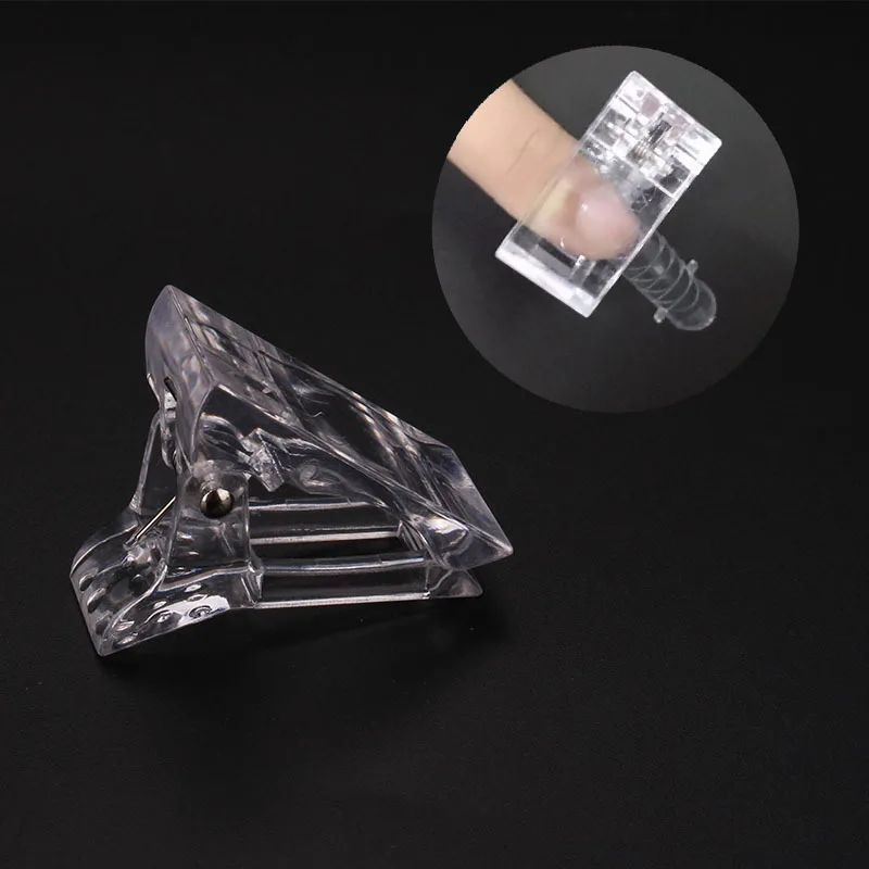 

Nail Art Crystal Nail Mold Fixing Clip Tools Crystal Glue Clip Fast Crystal Extension Glue Forming Clip Nail Accessories