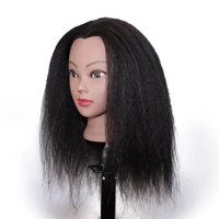 mannequin head with real hair and adjustable stand for braiding hair training hairart barber hairdressing fashi