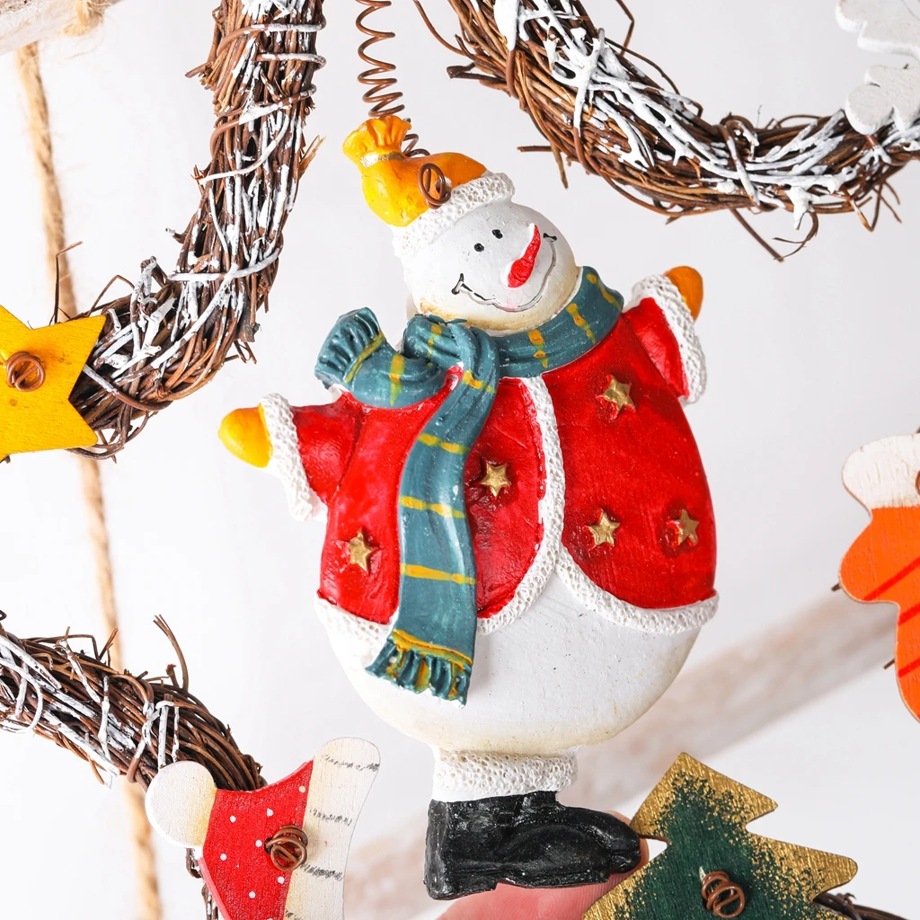 Рождественское украшение подвеска Снеговик Санта Клаус пятиконечная звезда
