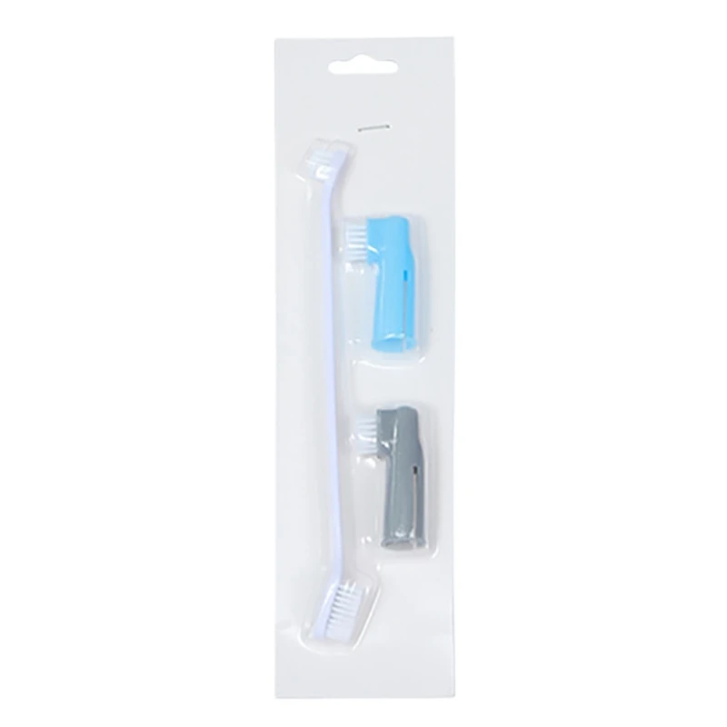 

3pcs Pet Toothbrush Toothpaste Kit Dog Brush Addition Bad Breath Tartar Teeth Care Dog Cat Cleaning Mouth Dog toothbrush