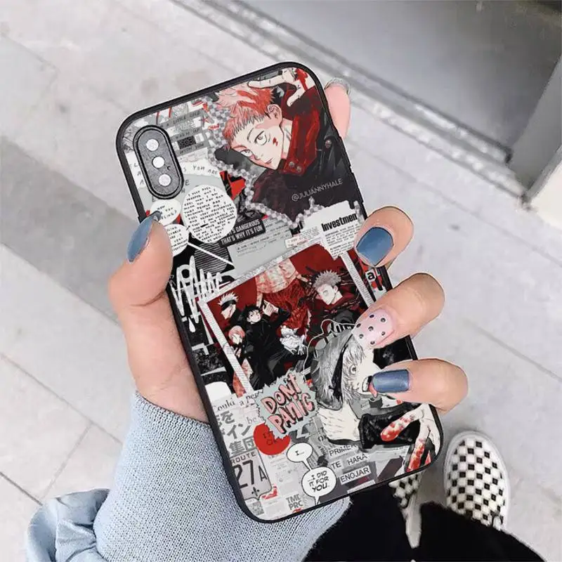 

FHNBLJ Jujutsu Kaisen Yuji Itadori Sukuna Phone Case for iPhone 11 12 pro XS MAX 8 7 6 6S Plus X 5S SE 2020 XR cover