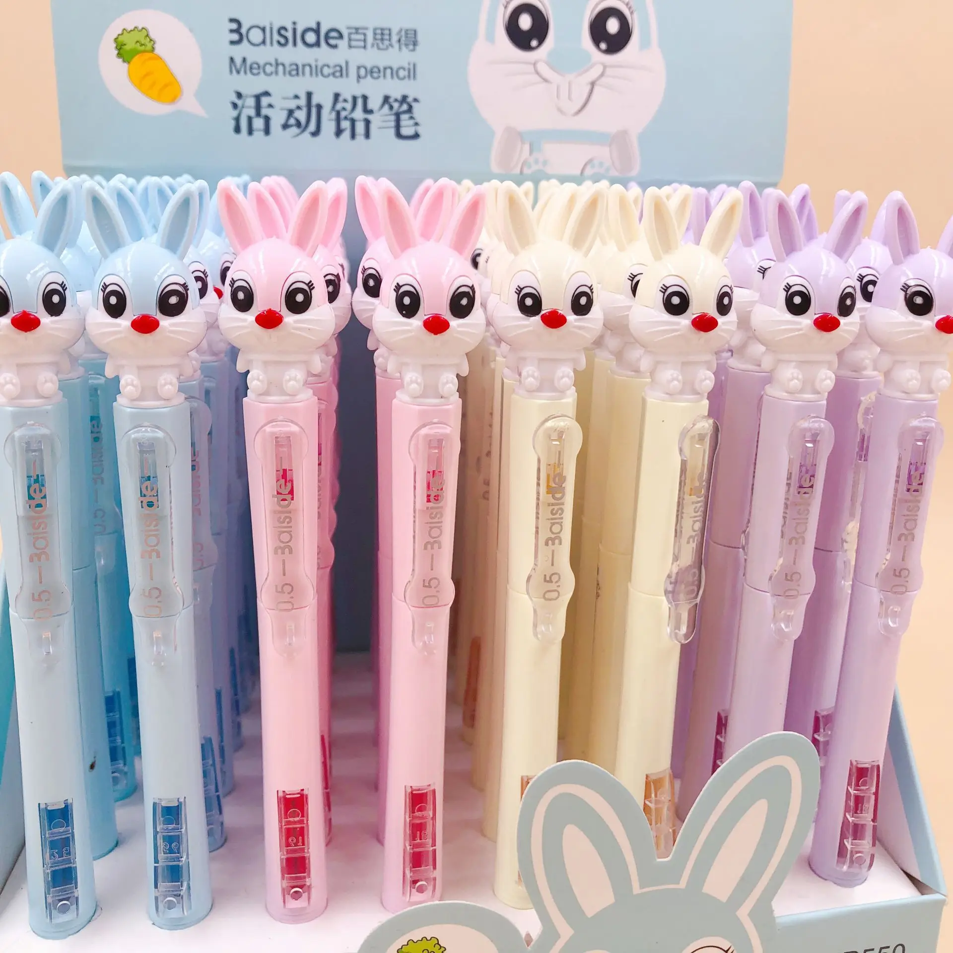 Механический карандаш с мультяшным Кроликом милый автоматический для учеников