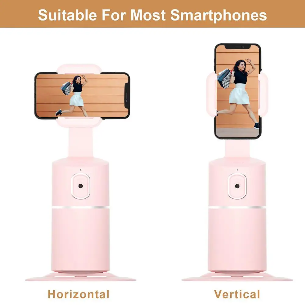 all in one portable smart selfie stick 360 degree rotation auto face object tracking for fullhalfbody camera phone mount hold free global shipping