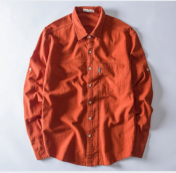 Мужские повседневные рубашки с отложным воротником и длинным рукавом белые