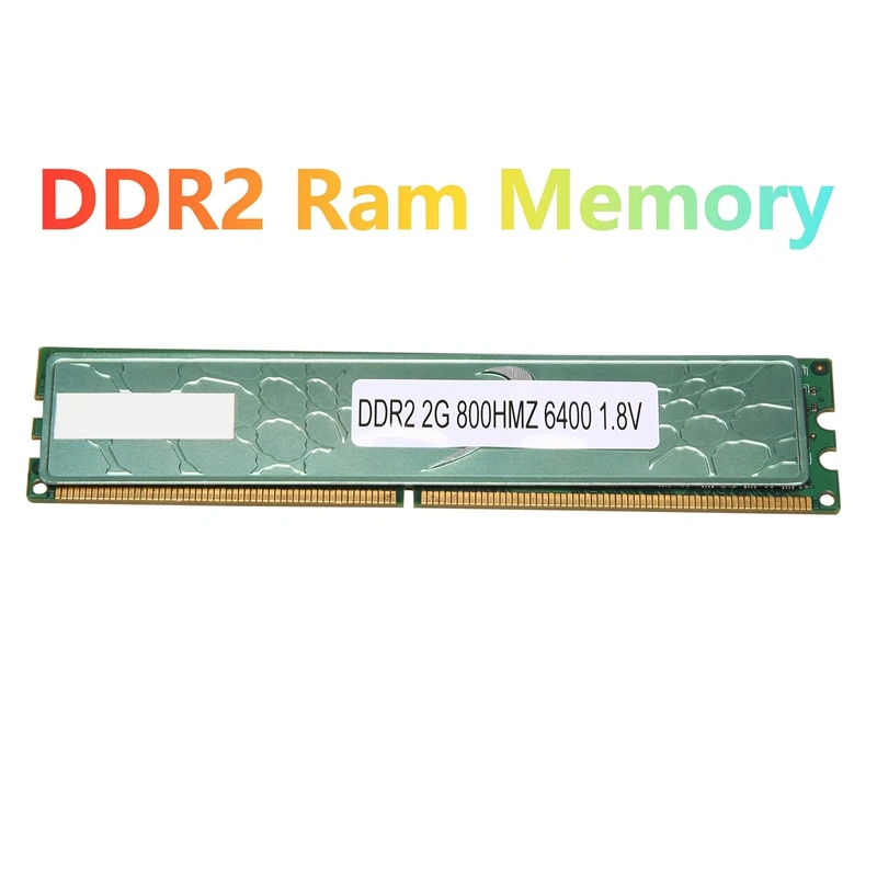 

DDR2 2GB Ram Memory 800Mhz PC2 6400 240 Pins 1.8V DIMM with Cooling Vest for AMD Desktop Memory Ram