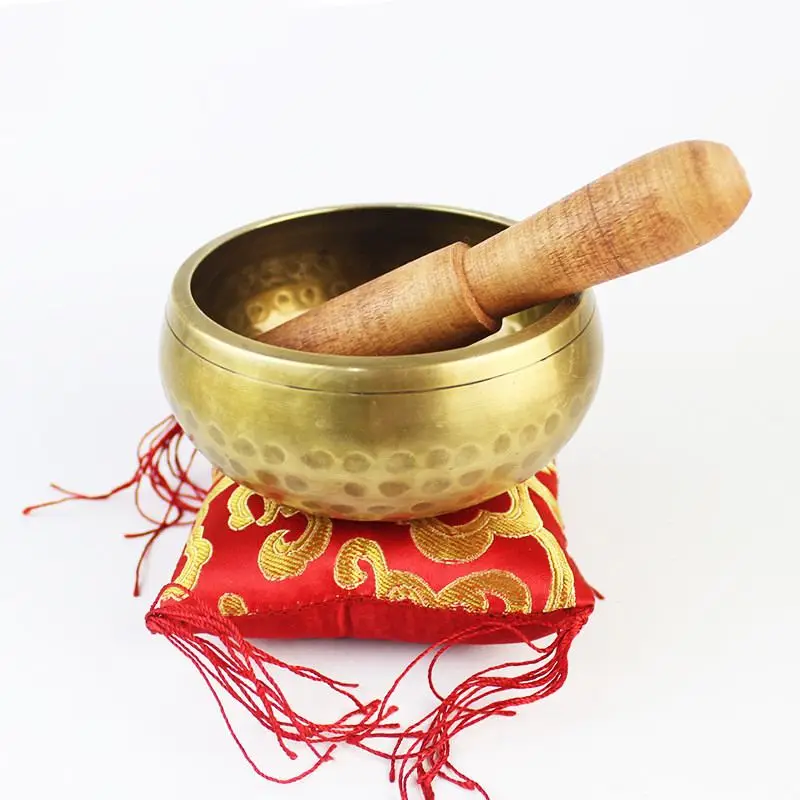 

Bronze Chime BrassQing Buddha Sound Bowl Nepal Tibet Chant Yoga Meditation Chanting Bowl Handicraft Sanskrit Brass Singing Bowl