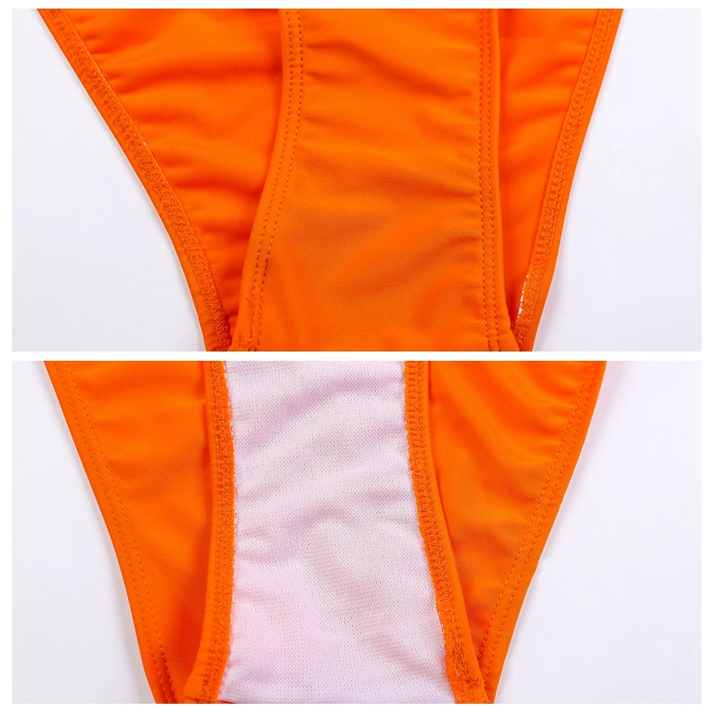 Маленький монокини с рюшами купальник двойной плечи Девушки Одежда для купания