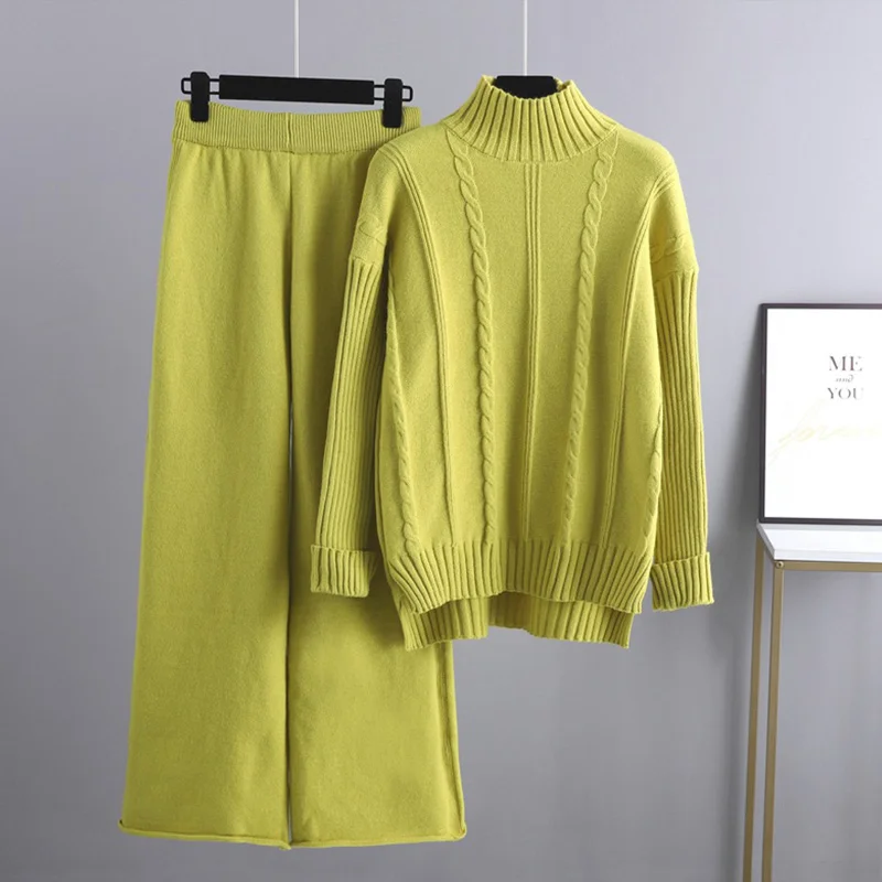 Женские трикотажные комплекты из 2 предметов однотонный Повседневный пуловер