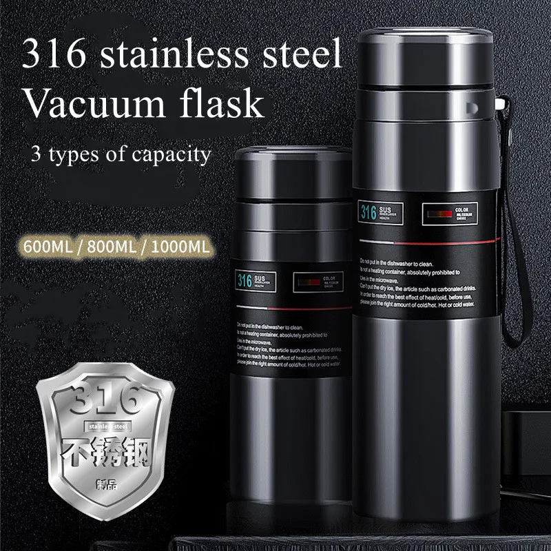 

Large Capacity Thermal Mug Stainless Steel Thermos Water Bottle Portable Insulated Bottle Travel Mug Vacuum Flask Insulated