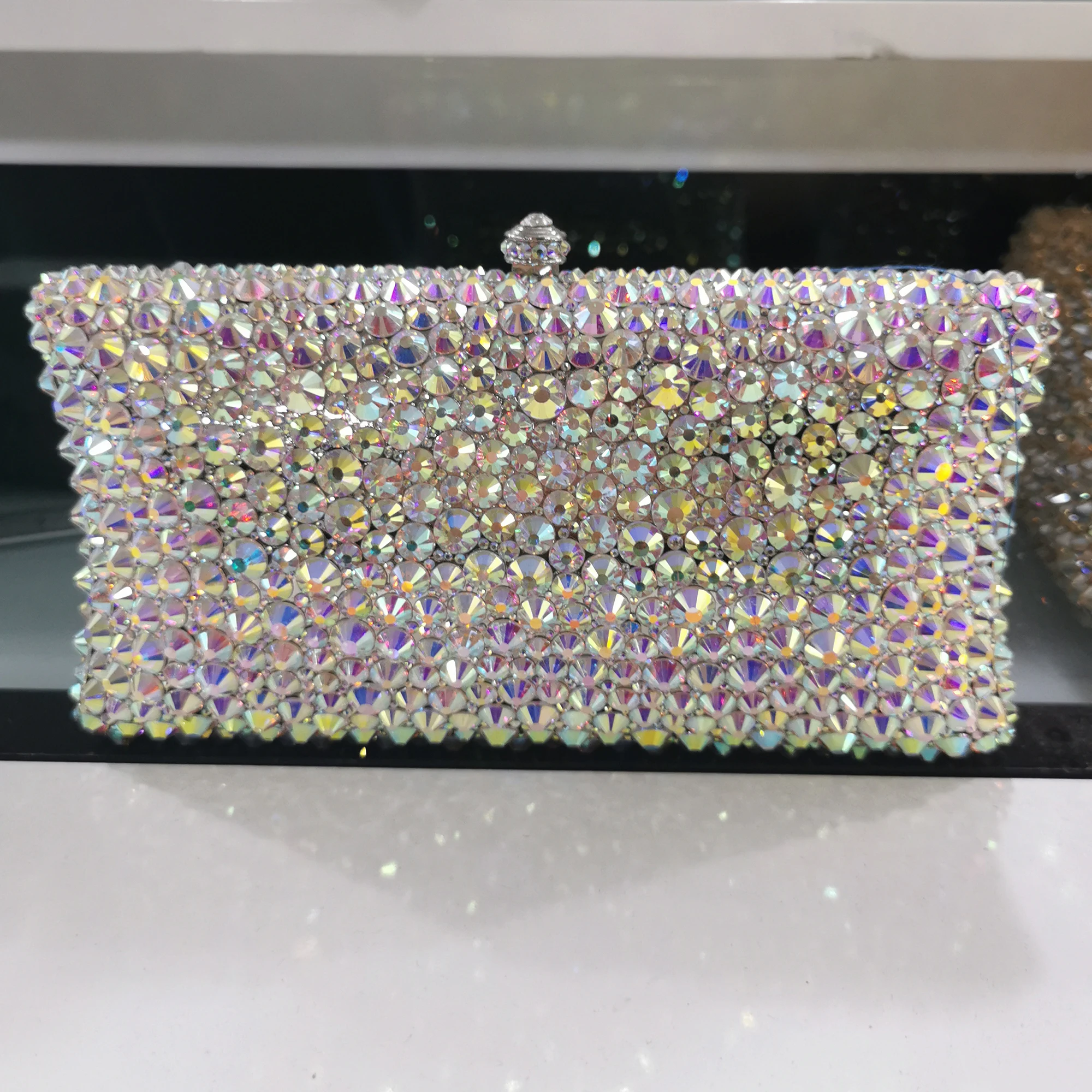 

XIYUAN женский клатч цвета шампанского с кристаллами, сумка-кошелек, металлическая подарочная коробка, вечерние сумки, сумочки для свадебной в...