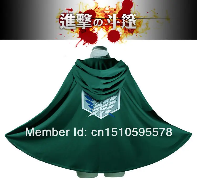 Плащ-накидка Shingeki no Kyojin Легион скаутов плащ-накидка Косплей Eren S M L XL XXL