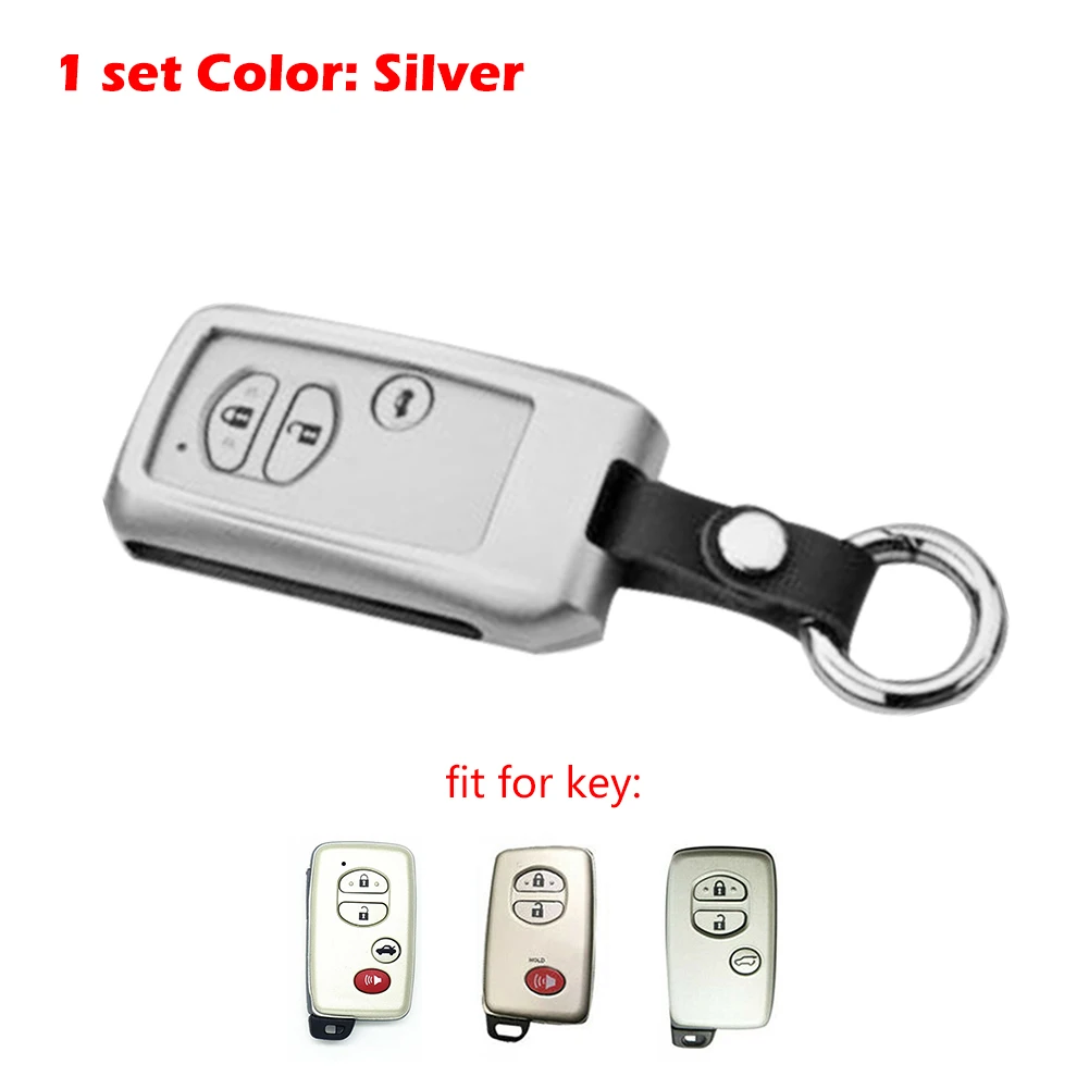 Алюминиевый сплав кожаный дистанционный смарт ключ Брелок чехол для Камри