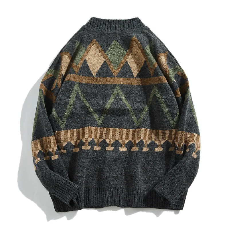 Мужской трикотажный кардиган свободный свитер от ветра в японском стиле