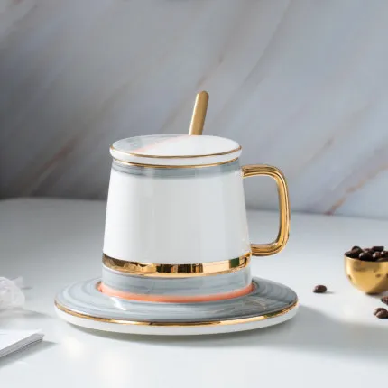 Роскошная керамическая кружка портативная чашка для кофе ручной работы